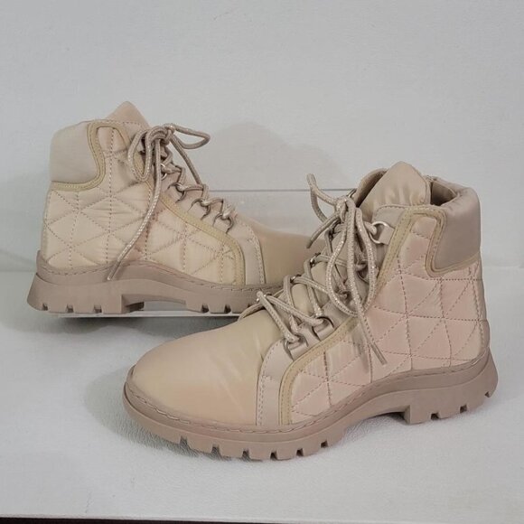 Sun + Stone Shoes - Sun + Stone Piperr Cream Quilted Cold-Weather Booties 6.5M